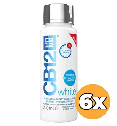 6x Cb12 Mondverzorging white (250 ml)