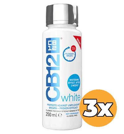 3x Cb12 Mondverzorging white (250 ml)