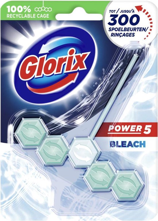 Glorix Toiletblok Bleach (1 stuk)