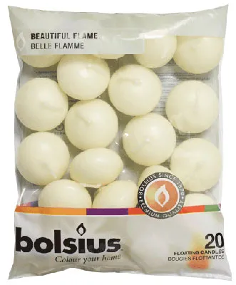Bolsius Drijfkaarsen 30/45 Ivoor (20 stuks)