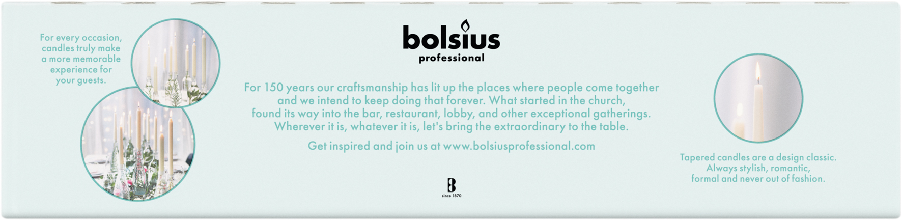 Bolsius Horeca Gotische Kaars 250/24 Doos 30 Wit (30 stuks) - image 3