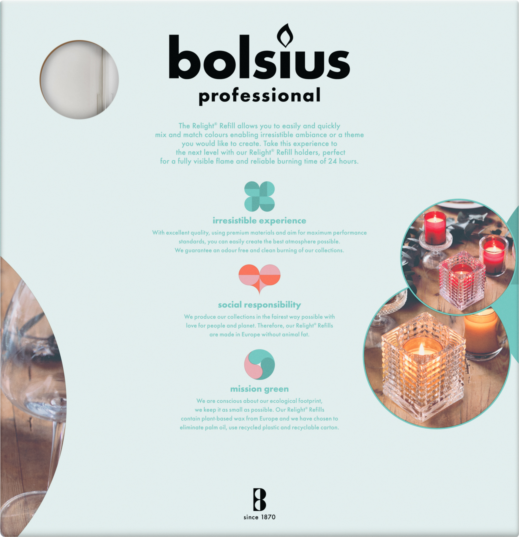 Bolsius Horeca Relight® Navullingen 64/52 Transparant (100 stuks) - image 3