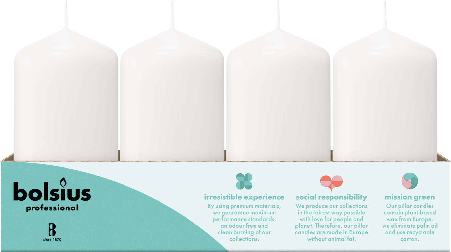 Bolsius Horeca Stompkaarsen 10/5 Wit (20 stuks) - image 3