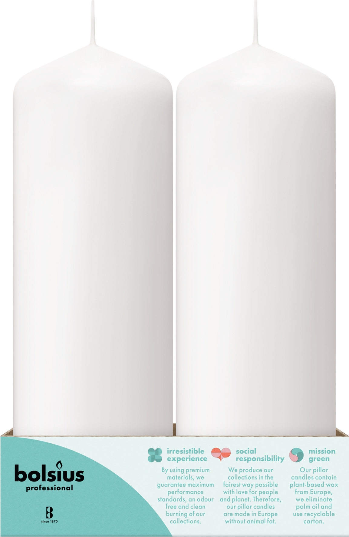 Bolsius Horeca Stompkaarsen 20/7 Wit (6 stuks) - image 2