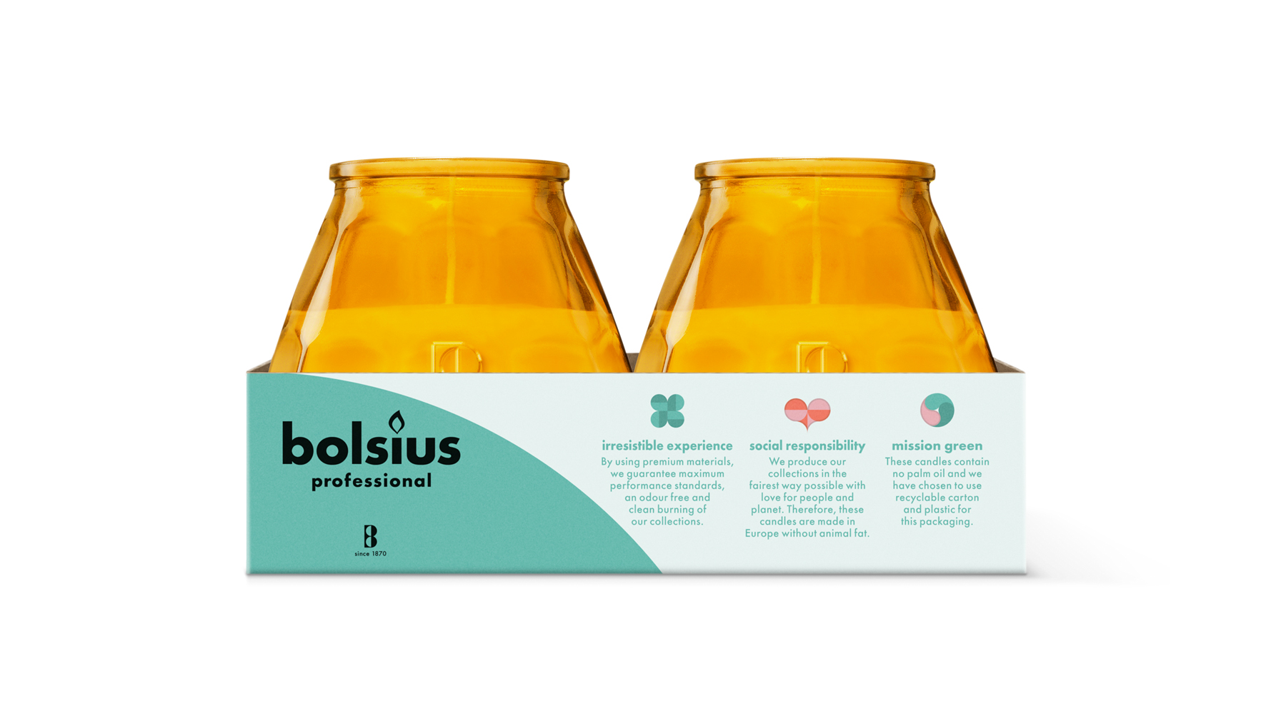 Bolsius Horeca Twilight 104/99 Amber (6 stuks) - image 2