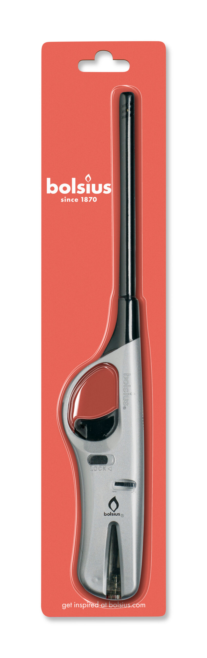 Bolsius Navulbare aansteker zilver (1 stuk)