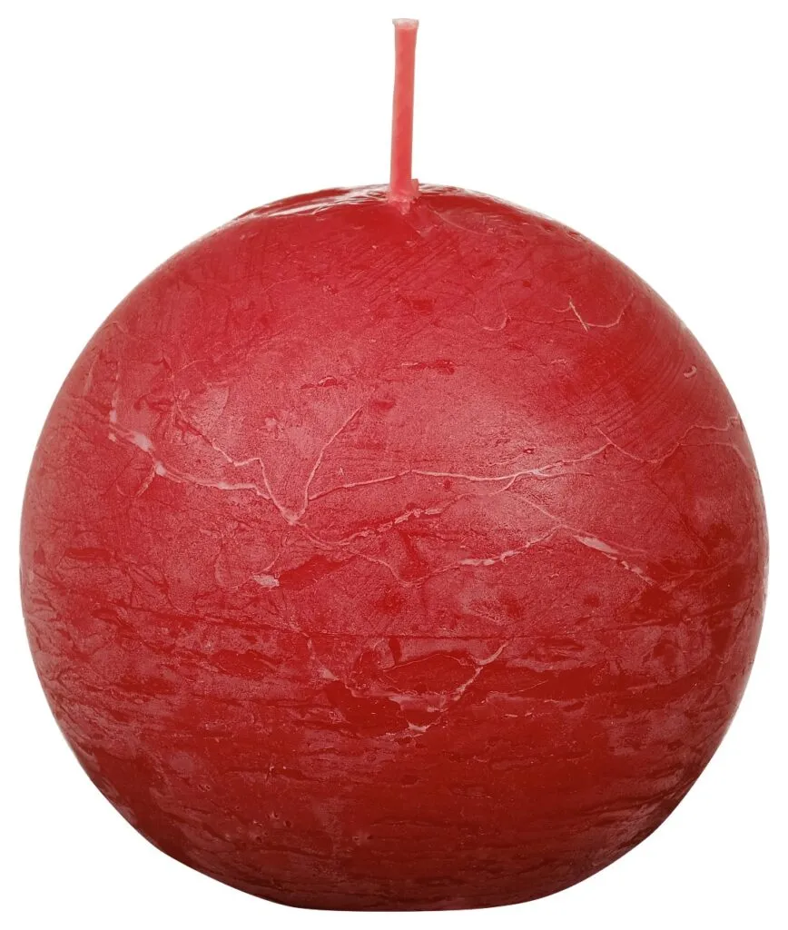 Bolsius Rustieke Bolkaars Ø76 Delicate Red (1 stuk)