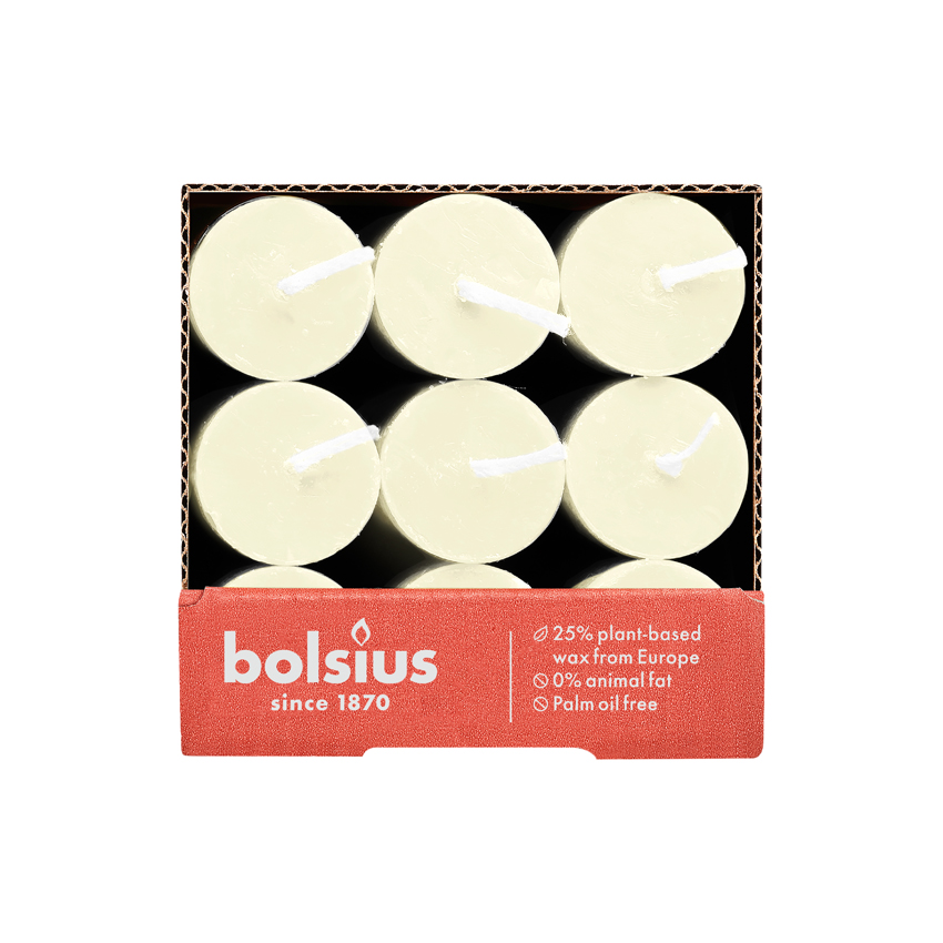 Bolsius Rustieke Tafelkaars 270/23 Soft Pearl (9 stuks)