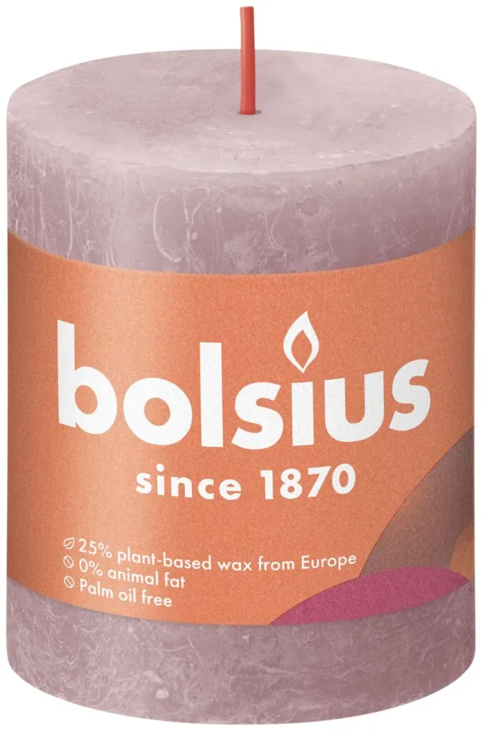 Bolsius Rustiekkaars 80/68 Ash Rose (1 stuk)
