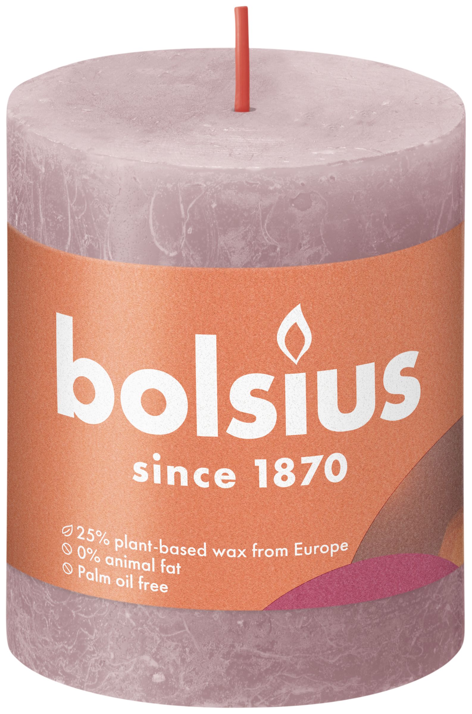 Bolsius Rustiekkaars 80/68 Ash Rose (1 stuk)