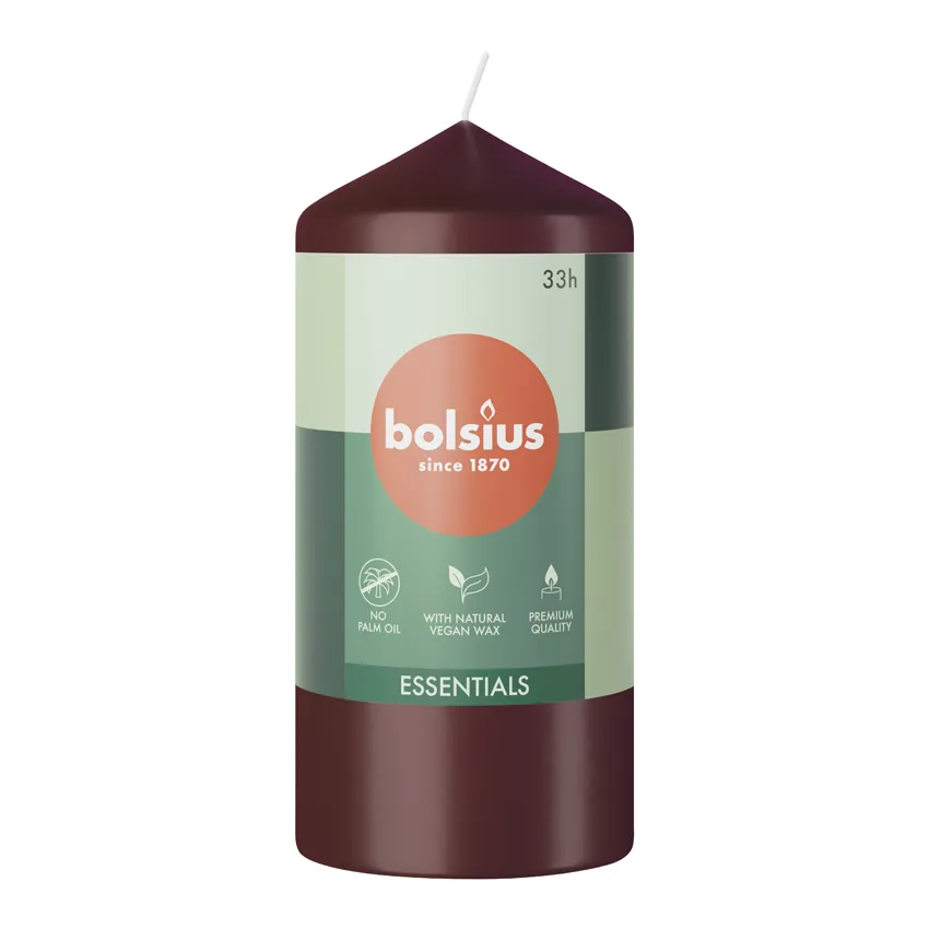 Bolsius Stompkaars 120/58 Velvet Red (1 stuk)