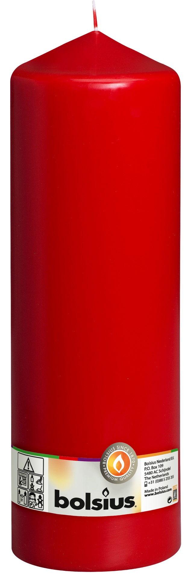 Bolsius Stompkaars 300/98 Rood (1 stuk)