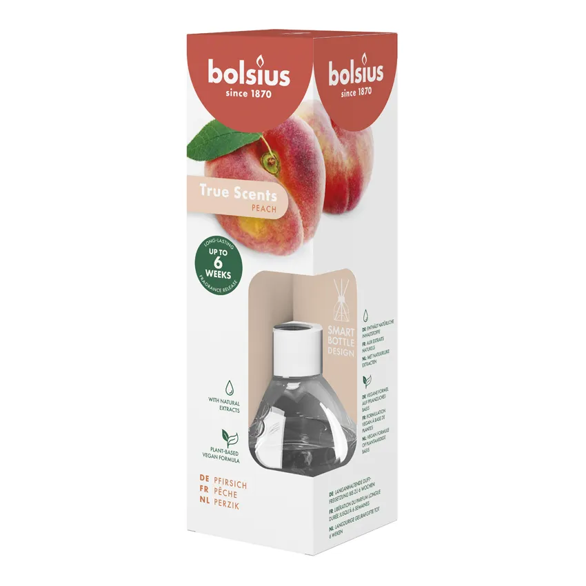 Bolsius True Scents geurverspreider Peach (60 ml)