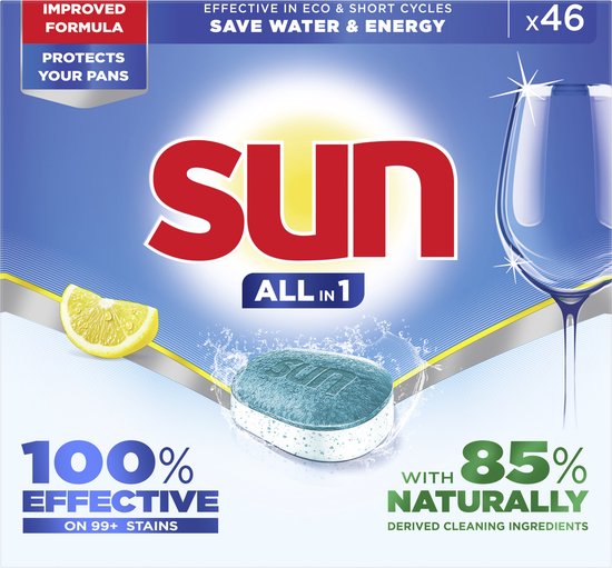 Sun Vaatwastabletten All-In-1000Mlemon (46 stuks)