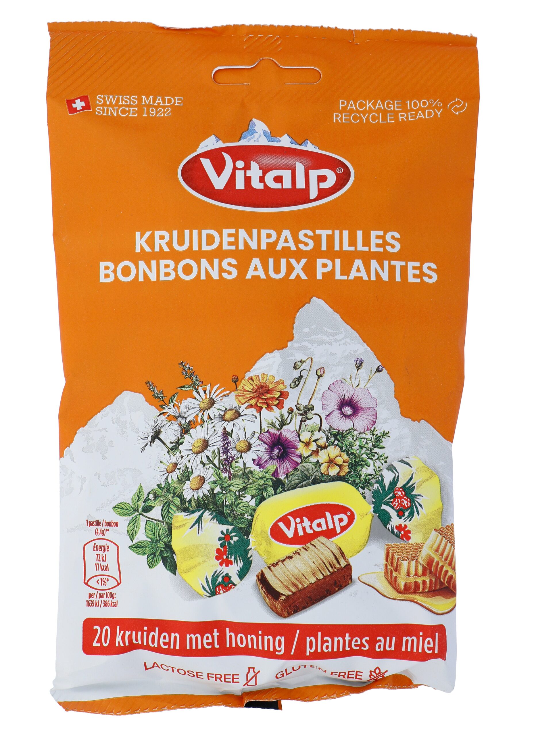 Vitalp Kruidenpastilles Honing (75 gr)