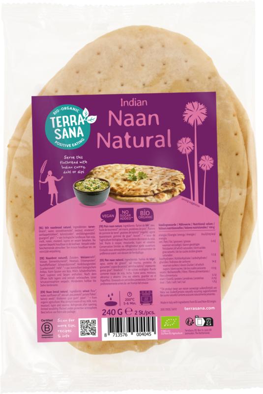 Terrasana Indiase Naan Naturel (2 stuks)