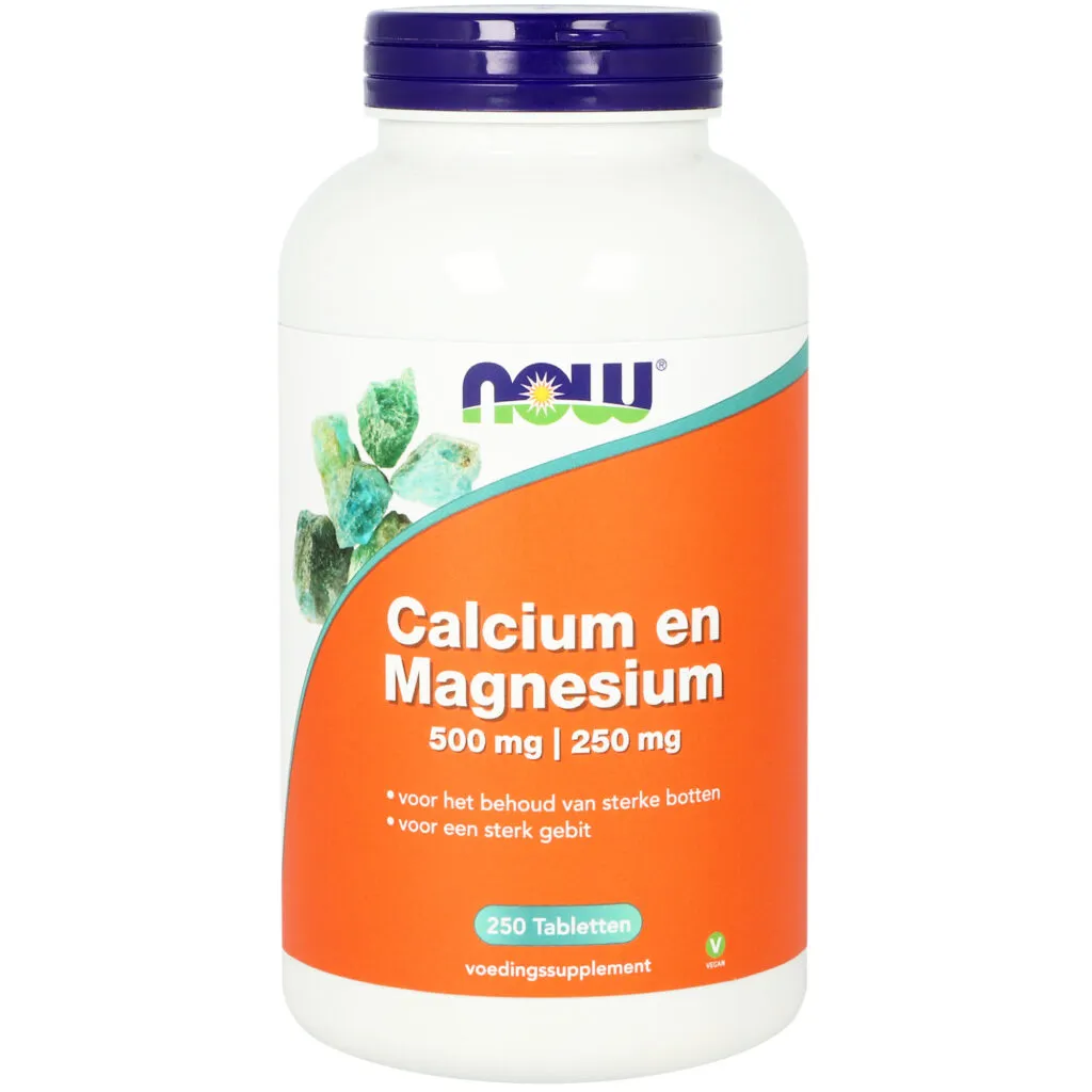 Now Calcium 500 mg en Magnesium 250mg (250 tabletten)