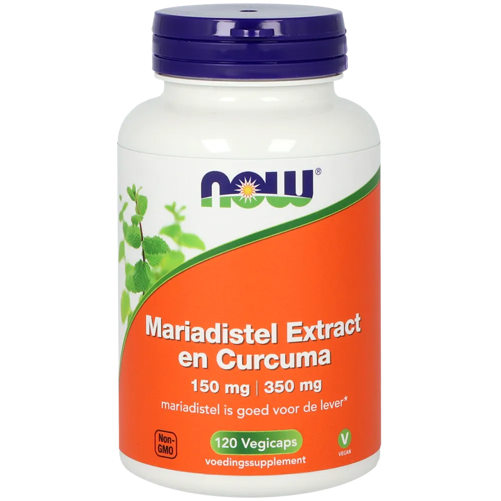 Now Mariadistel Extract 150mg en Curcuma 350mg (120 vega capsules)