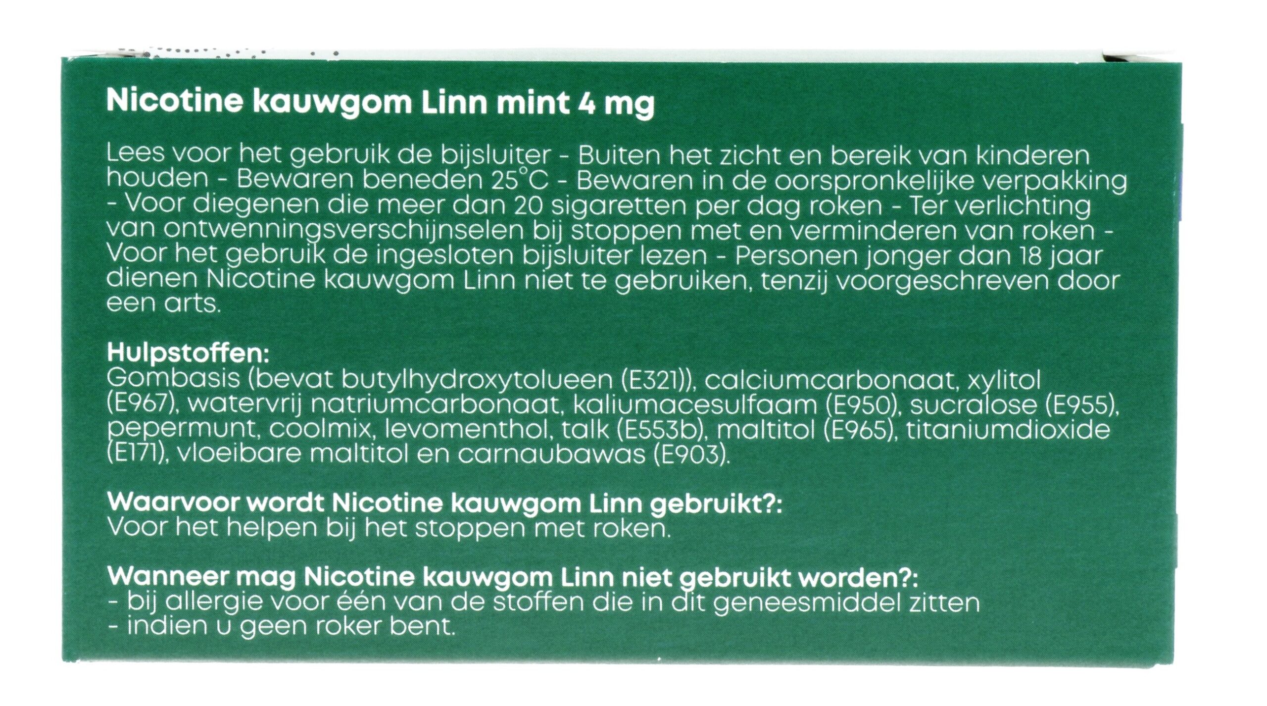 Linn Nicotine Kauwgom Mint 4Mg (96 stuks) - image 2