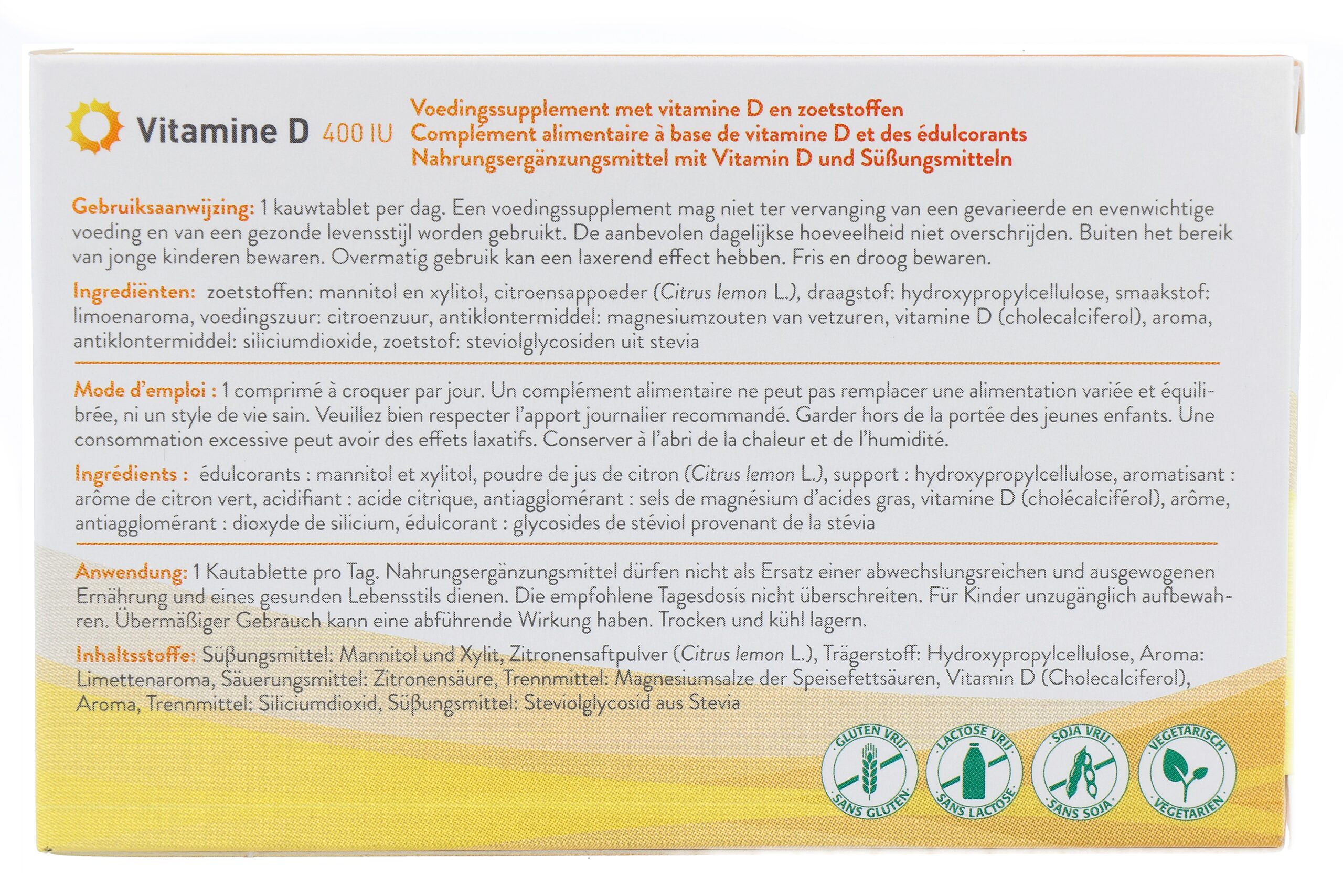 Metagenics Vitamine D 400Iu Limoen (168 kauwtabletten) - image 2