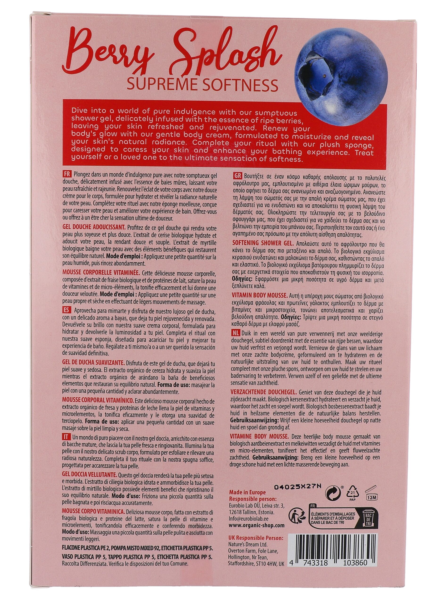 Organic Shop Gift set Berry Splash (1 stuk)