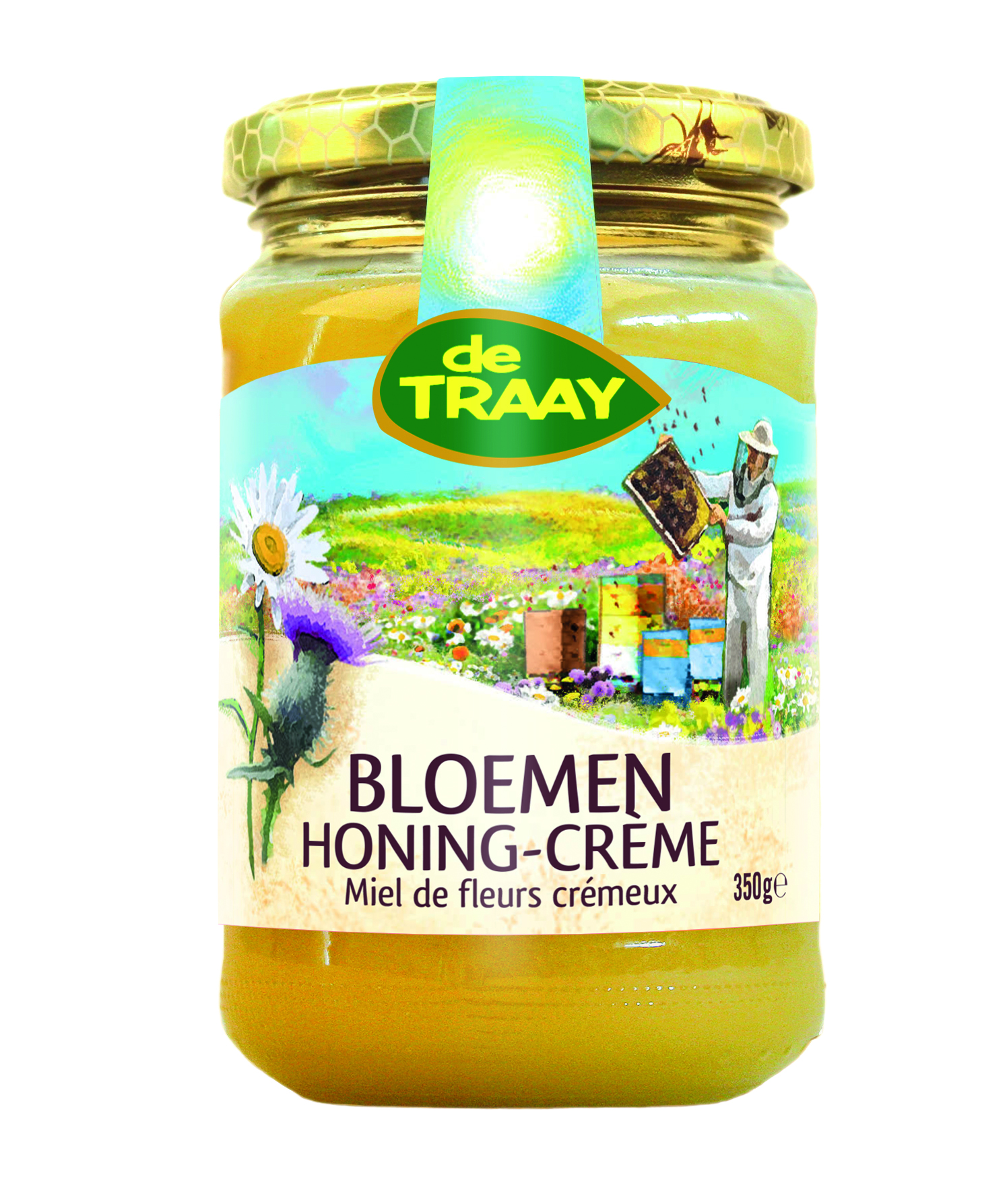 De Traay Honing Bloemen Creme (350 gr)
