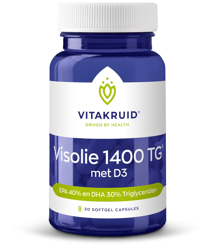 Vitakruid Visolie 1400 Tg® Triglyceriden Met D3 (30 softgels)
