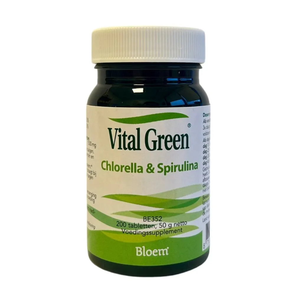 Bloem Chlorella & Spriulina Vitalgreen (200 tabletten)