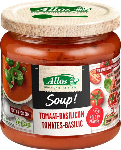 Allos Tomaat-Basilicumsoep (350 ml)