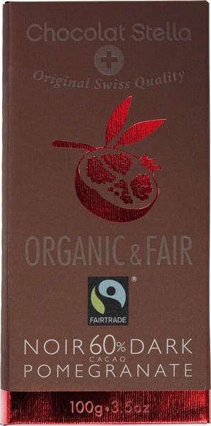 Chocolat Stella Chocolate-Bar Dark 60% Pomegranate (100 gr)