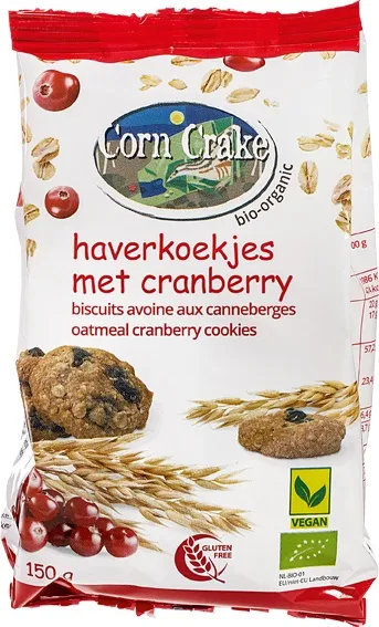 Corn Crake Haverkoekjes Cranberry (150 gr)