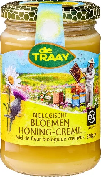 De Traay Bloemenhoning Crème (350 gr)