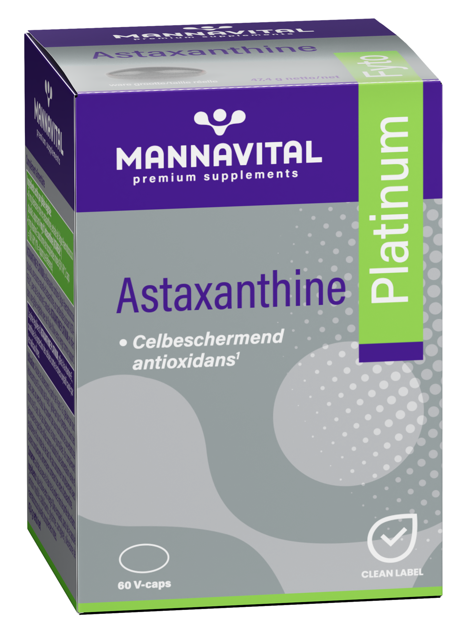 Mannavital Astaxanthine Platinum (60 vega capsules)