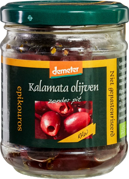 Epikouros Olijven Raw Kalamata Zonder Pit (100 gr)