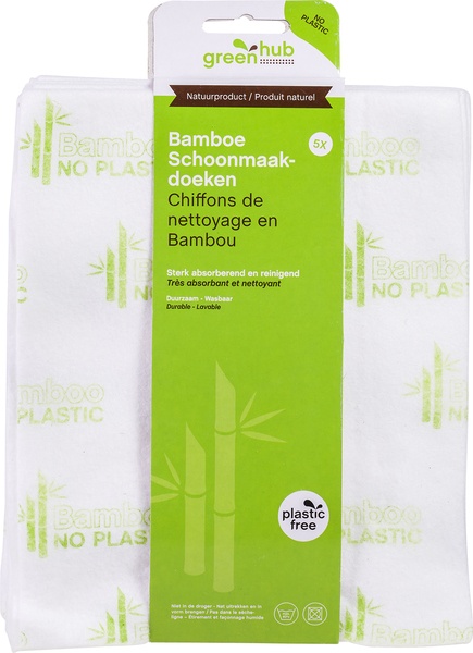 Greenhub Schoonmaakdoeken Bamboe (5 stuks)
