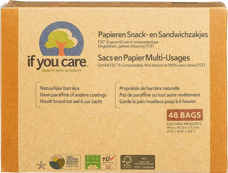 Ifyoucare Sandwichzakjes Paper Gerecy Cl)Ed (48 stuks)