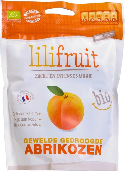 Lilifruit Abrikozen Geweld En Gedroogd (150 gr)