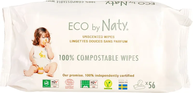 Naty Babydoekjes Ongeparfumeerd (56 stuks)