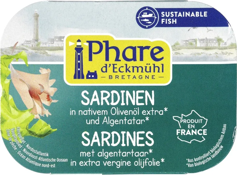 Phare d'Eckmühl Sardines Met Algentartaar In Olijfolie (135 gr)
