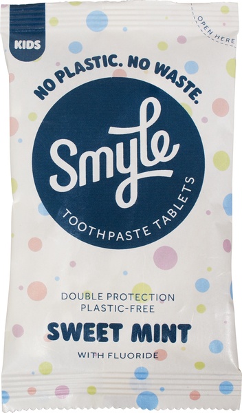 Smyle Tandpastatabletten Mint Fluoride, Kids, Navul (65 stuks)
