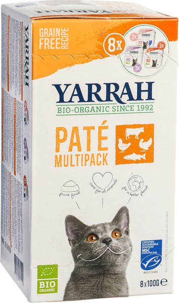 Yarrah Kattenpaté Graanvrij Multipack (8 Stuks)