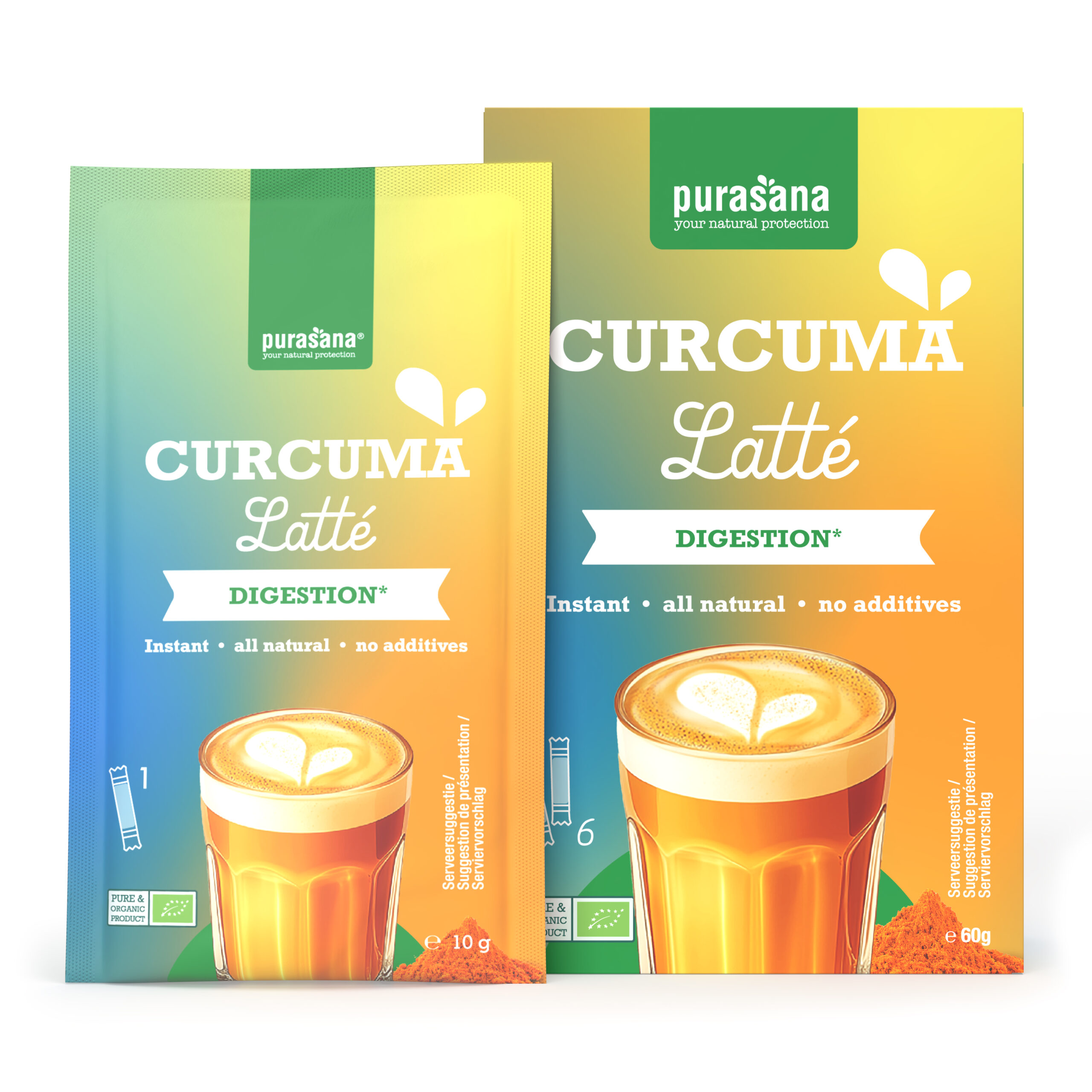 Purasana Curcuma Latté Bio (6 x 10 gr)