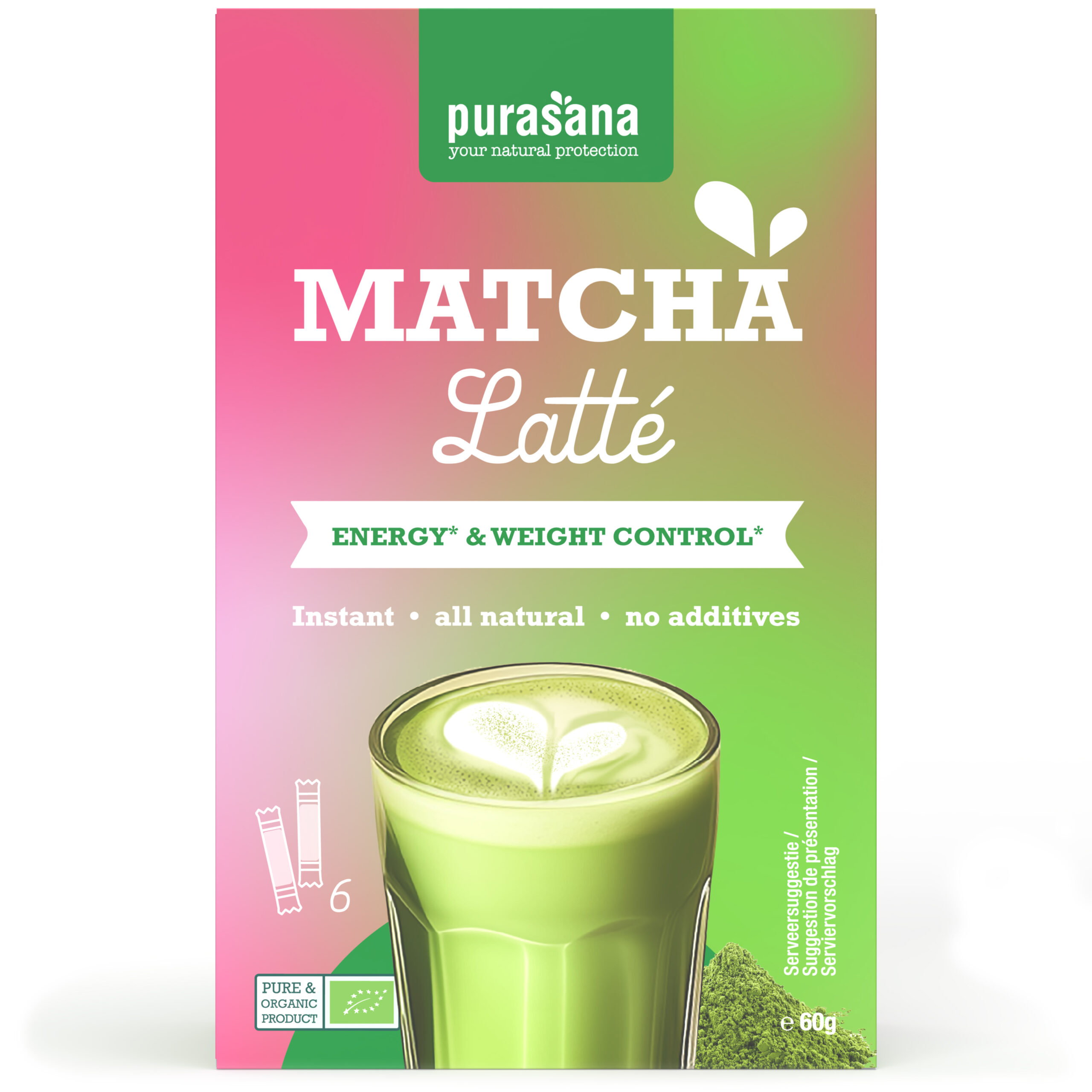Purasana Matcha Latté Bio (6 x 10 gr)