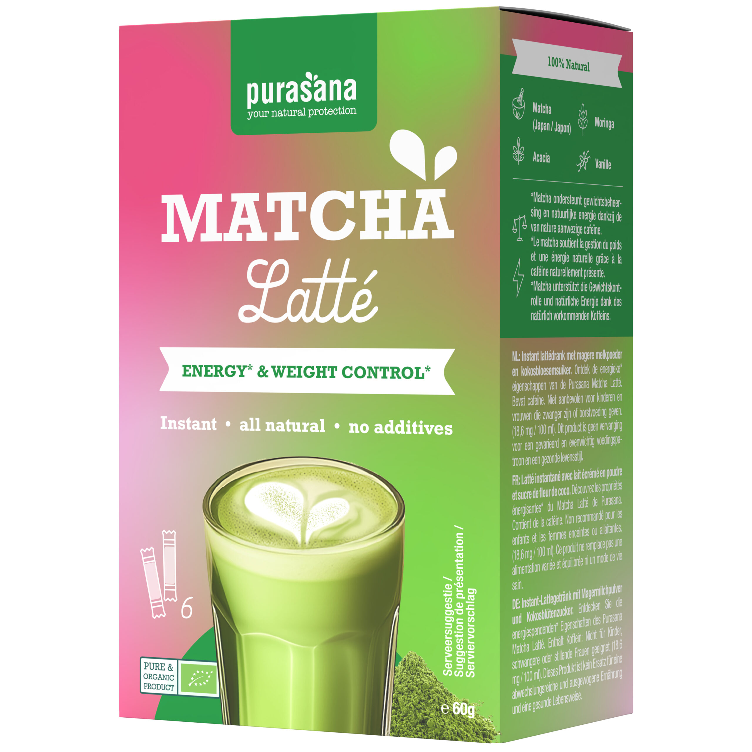 Purasana Matcha Latté Bio (6 x 10 gr) - image 5
