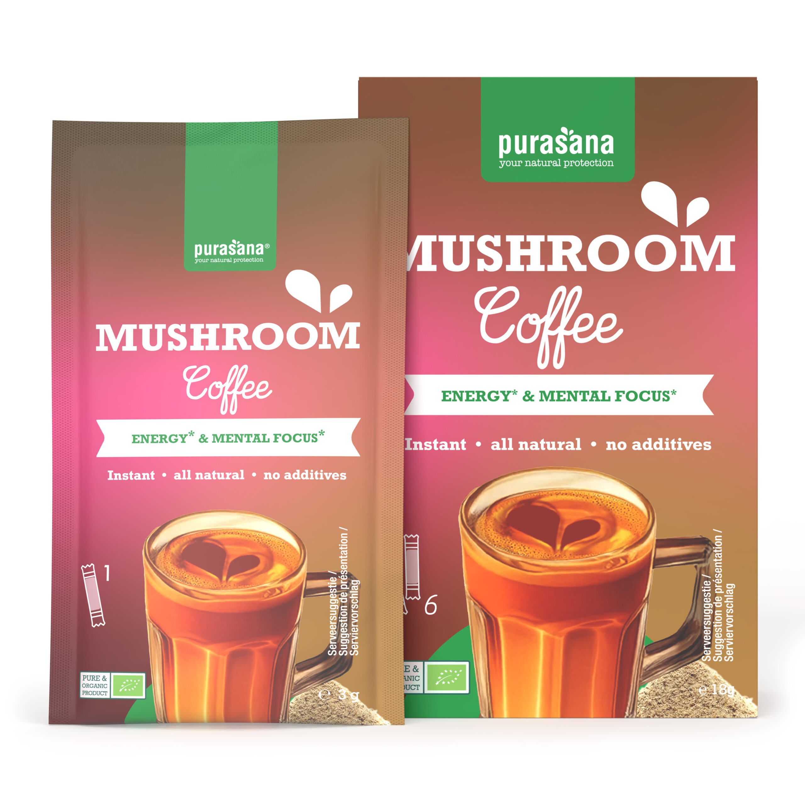 Purasana Mushroom Coffee Bio (6 x 3 gr)