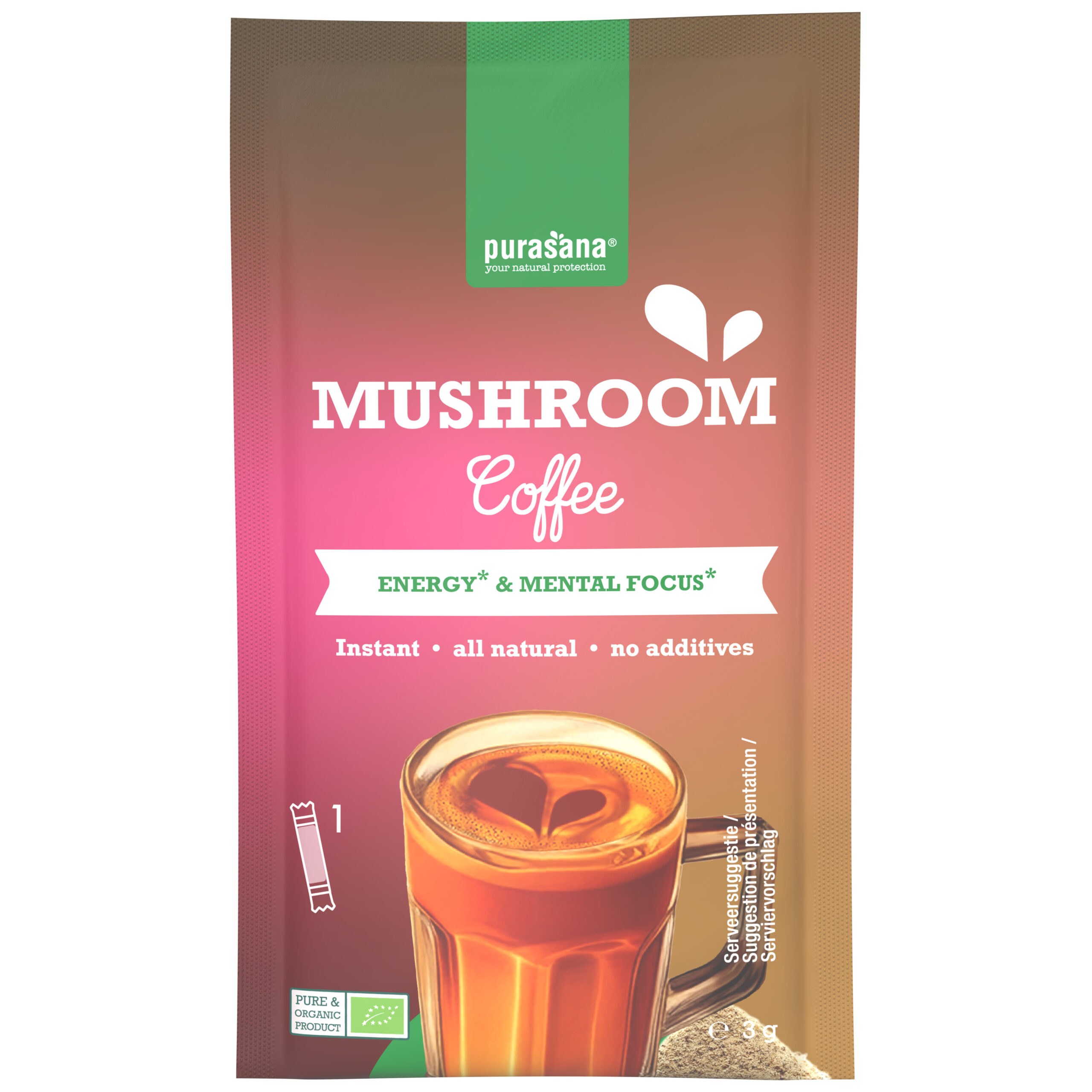 Purasana Mushroom Coffee Bio (6 x 3 gr) - image 6