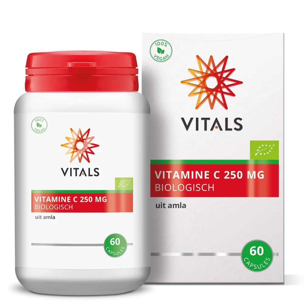 Vitals Vitamine C 250 mg Biologisch (60 capsules)