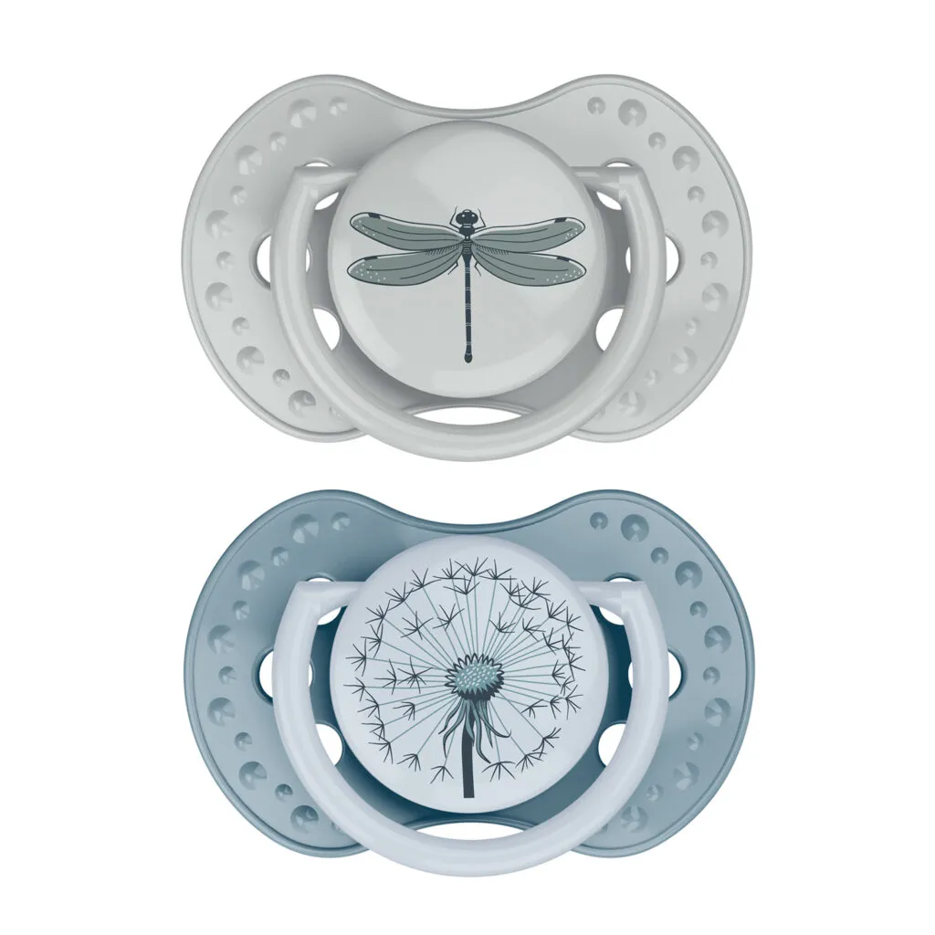 Difrax Fopspeen Dynamic 18+ maand Botanic Blue/Green (2 stuk)