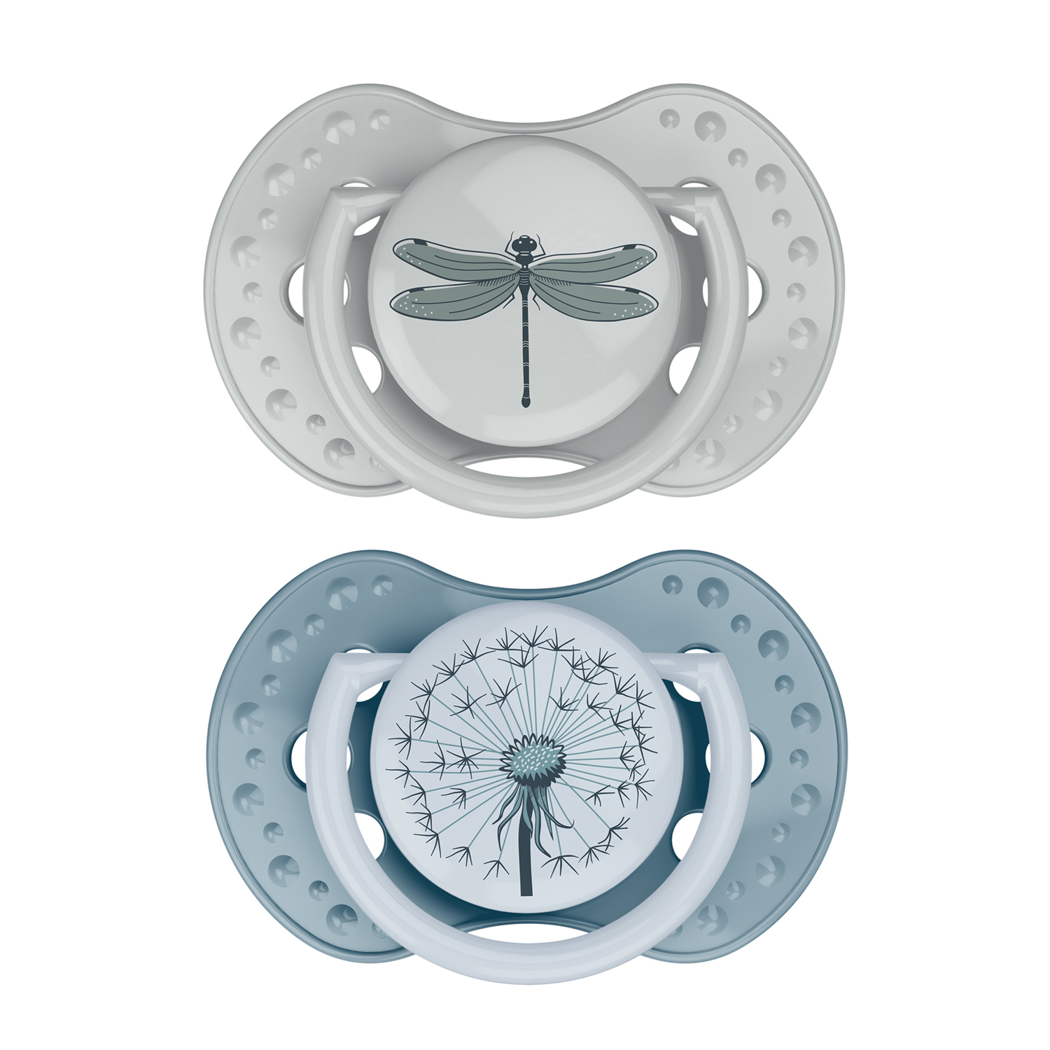 Difrax Fopspeen Dynamic 18+ maand Botanic Blue/Green (2 stuk)