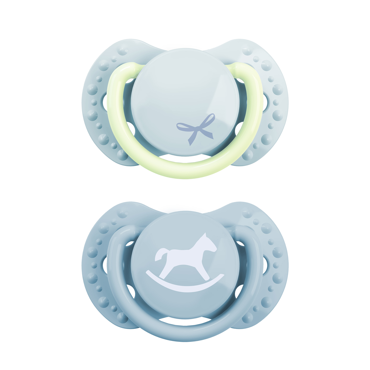 Difrax Fopspeen Dynamic Newborn Blue (2 stuk)